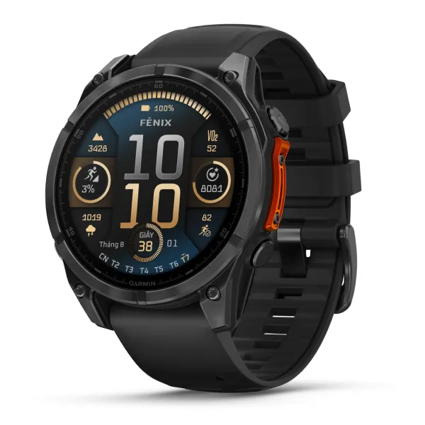 Đồng hồ thông minh Garmin Fenix 8 Màn Hình AMOLED 47mm Viền Thép - Ảnh 2
