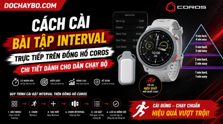 Cách Cài Bài Tập Interval Trực Tiếp Trên Đồng Hồ Coros Chi Tiết Dành Cho Dân Chạy Bộ