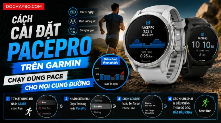 Cách Cài Đặt PacePro Trên Garmin: Chạy Đúng Pace Cho Mọi Cung Đường