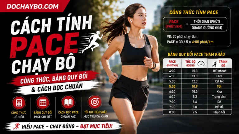 Cách Tính Pace Chạy Bộ: Công Thức, Bảng Quy Đổi & Cách Đọc Chuẩn