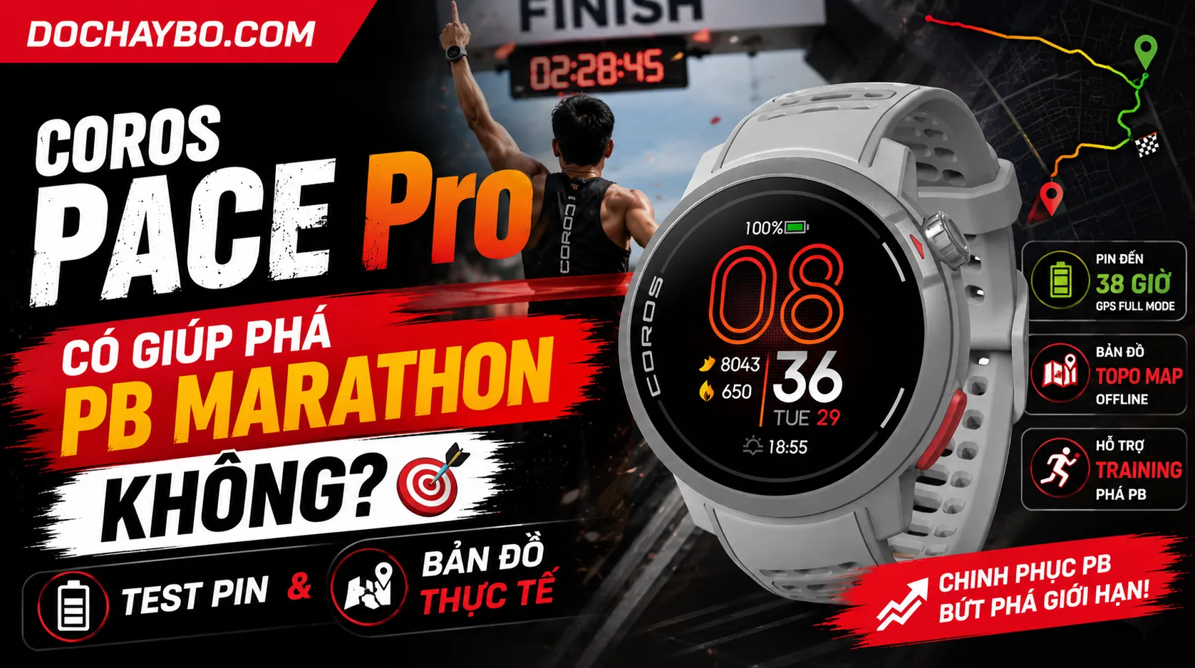 Coros Pace Pro Có Giúp Phá PB Marathon Không