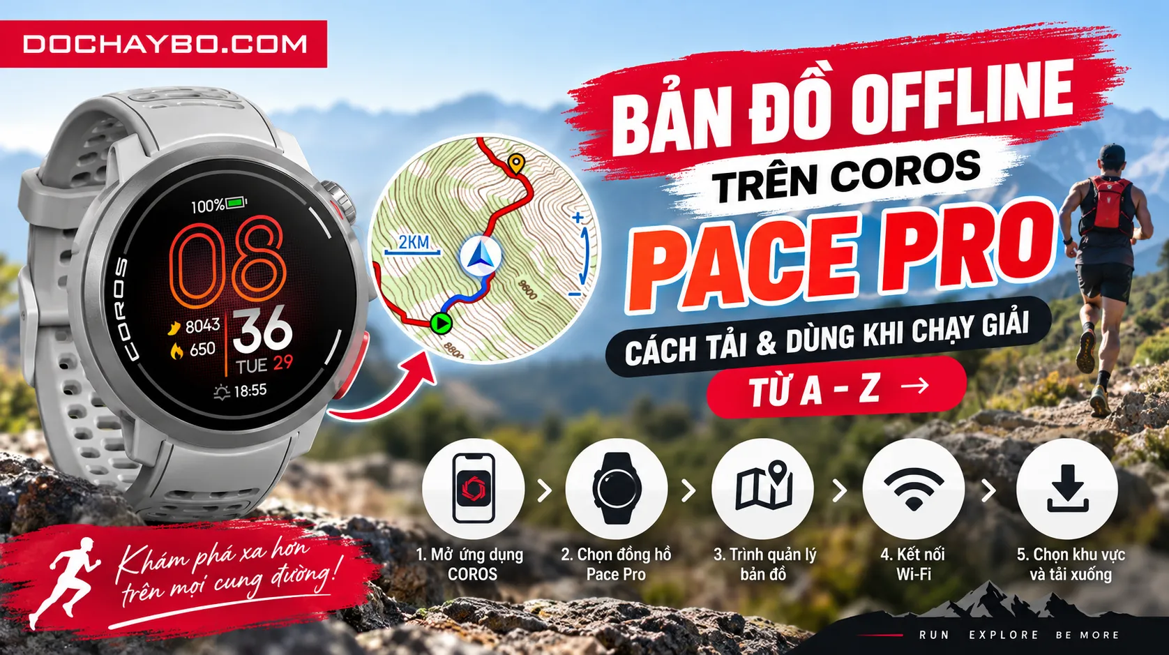Bản Đồ Offline Trên Coros Pace Pro