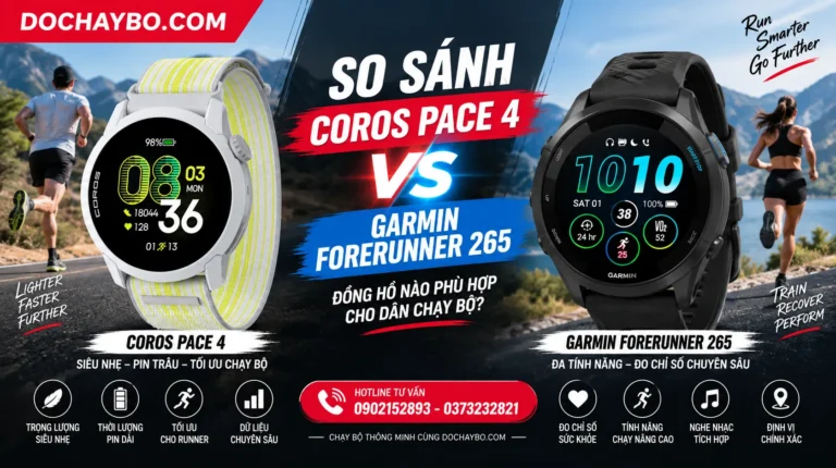 So Sánh Coros Pace 4 vs Garmin 265: Chọn Đồng Hồ Nào Để Chạy Bộ?