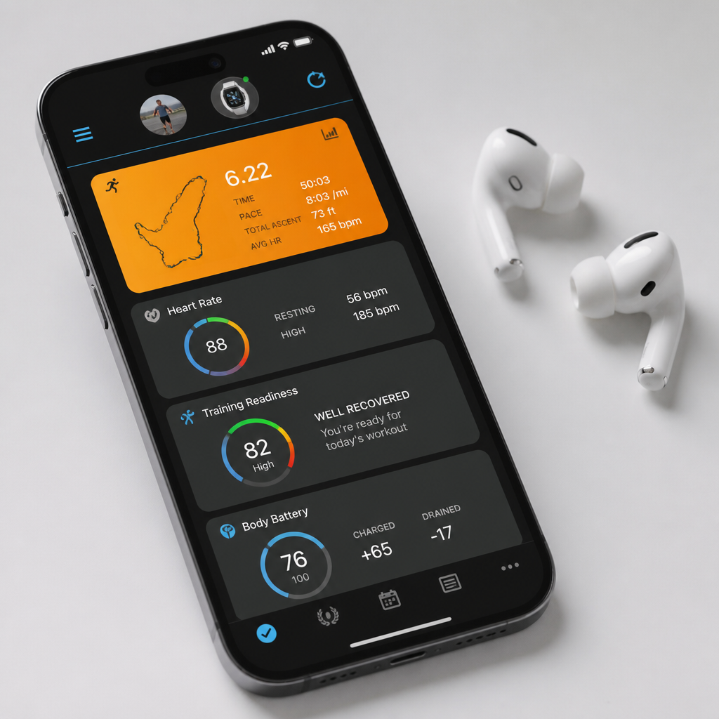 Bảng điều khiển ứng dụng Garmin Connect