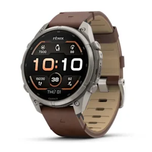 47 mm - Pro - Titan Tự Nhiên - Dây Đeo Da Màu Óc Chó