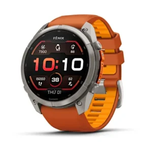 51 mm - Pro - Titan Tự Nhiên - Dây Đeo Silicon Màu Cam