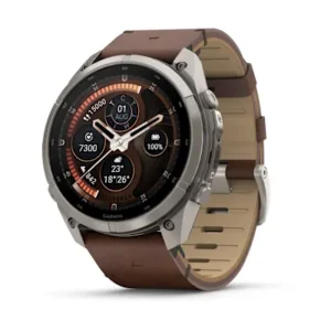 51 mm - Pro - Titan Tự Nhiên - Dây Đeo Da Màu Óc Chó